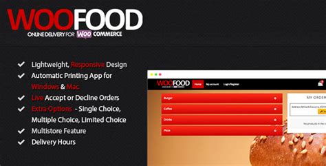 woocommerce pickup and delivery plugin|WooFood .